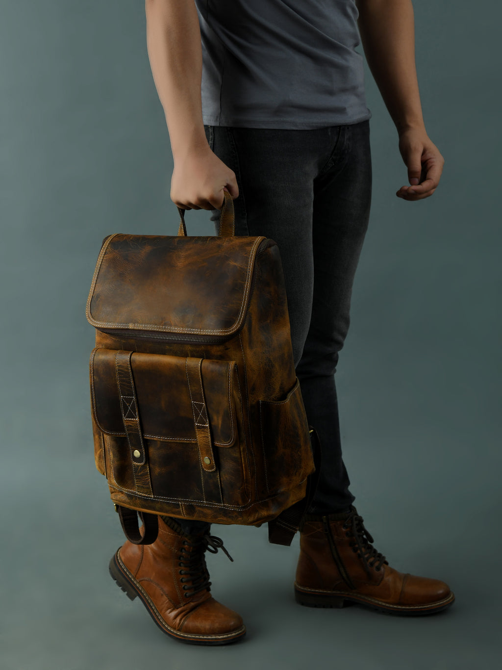 005 Leather Backpack