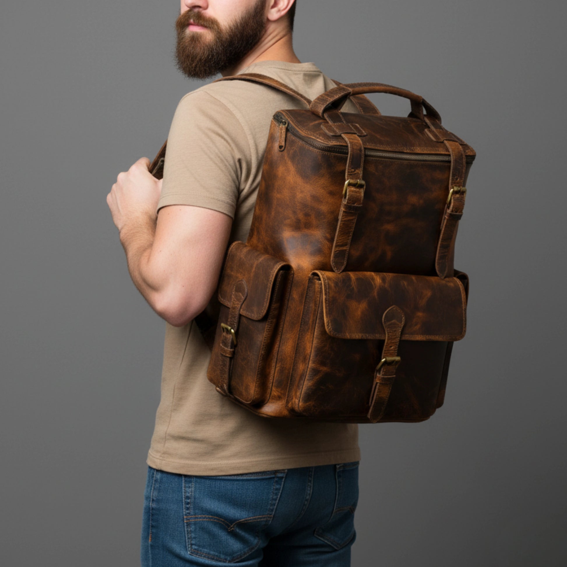 Franklin Urban Leather Backpack