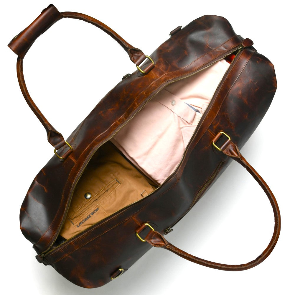 026 Leather V RED Duffle