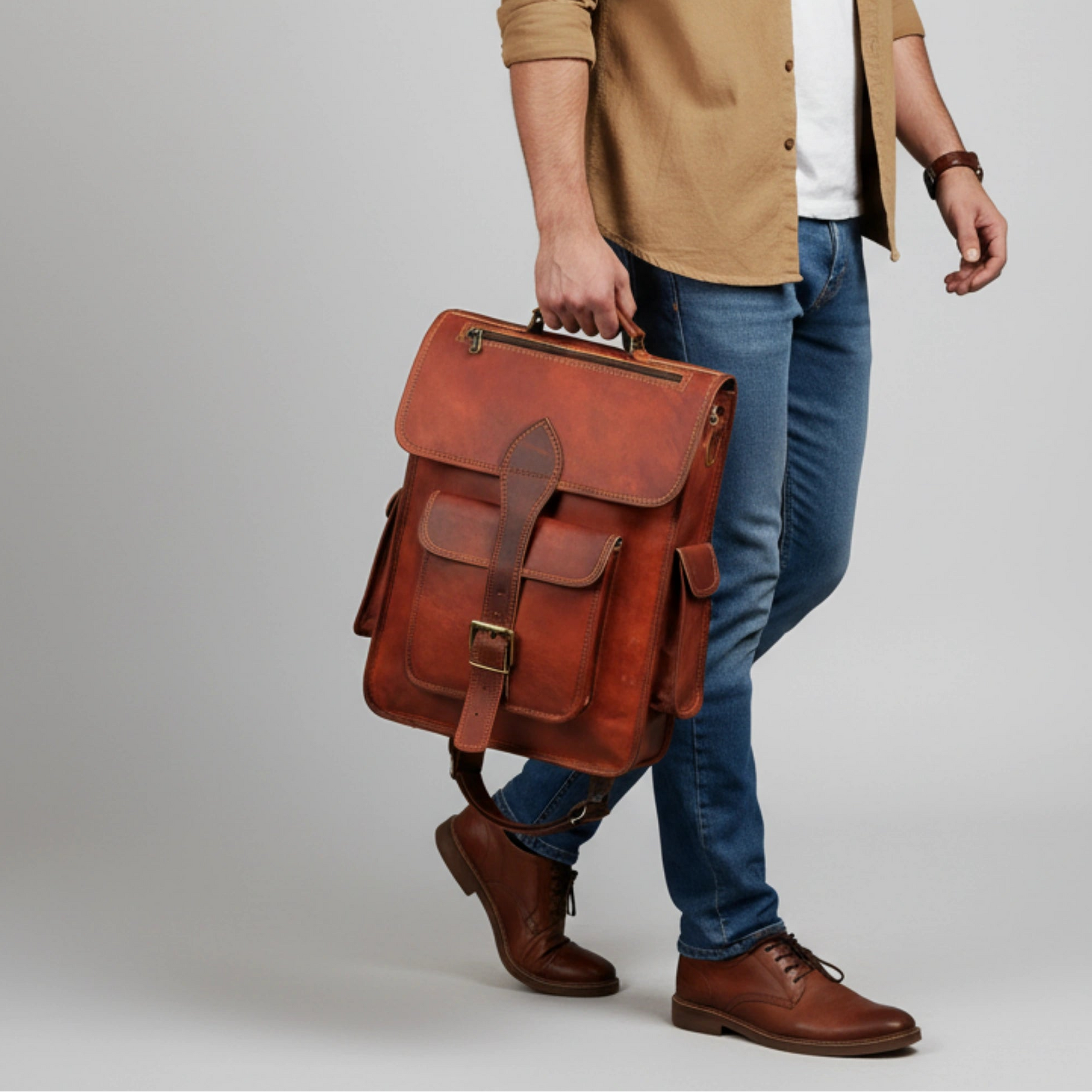best leather backpack mens anchor everyday best leather backpack by IND Leather USA