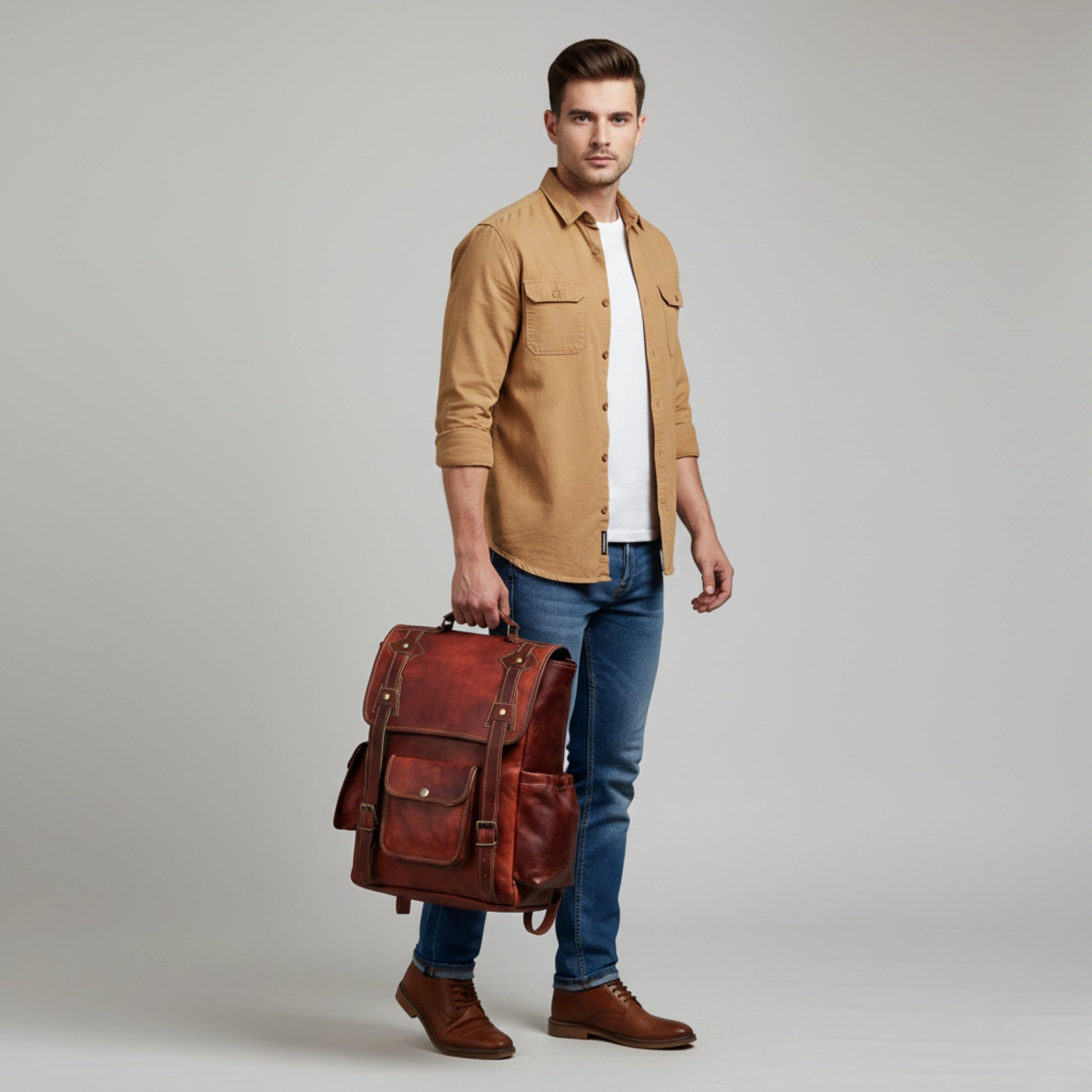 rugged expedition leather backpack by IND Leather rugged expedition leather backpack by IND Leather