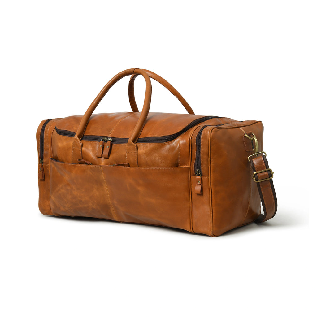 Voyageur Long Travel Leather Duffle, view 5 - IND Leather