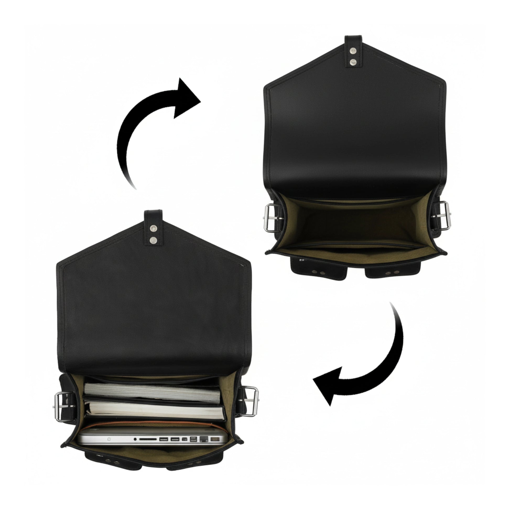 cooper backpack leather cooper signature black leather bag by IND Leather USA