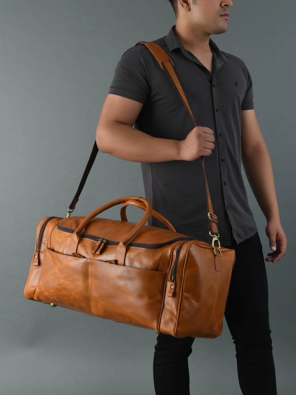 001 Leather Duffel Bag