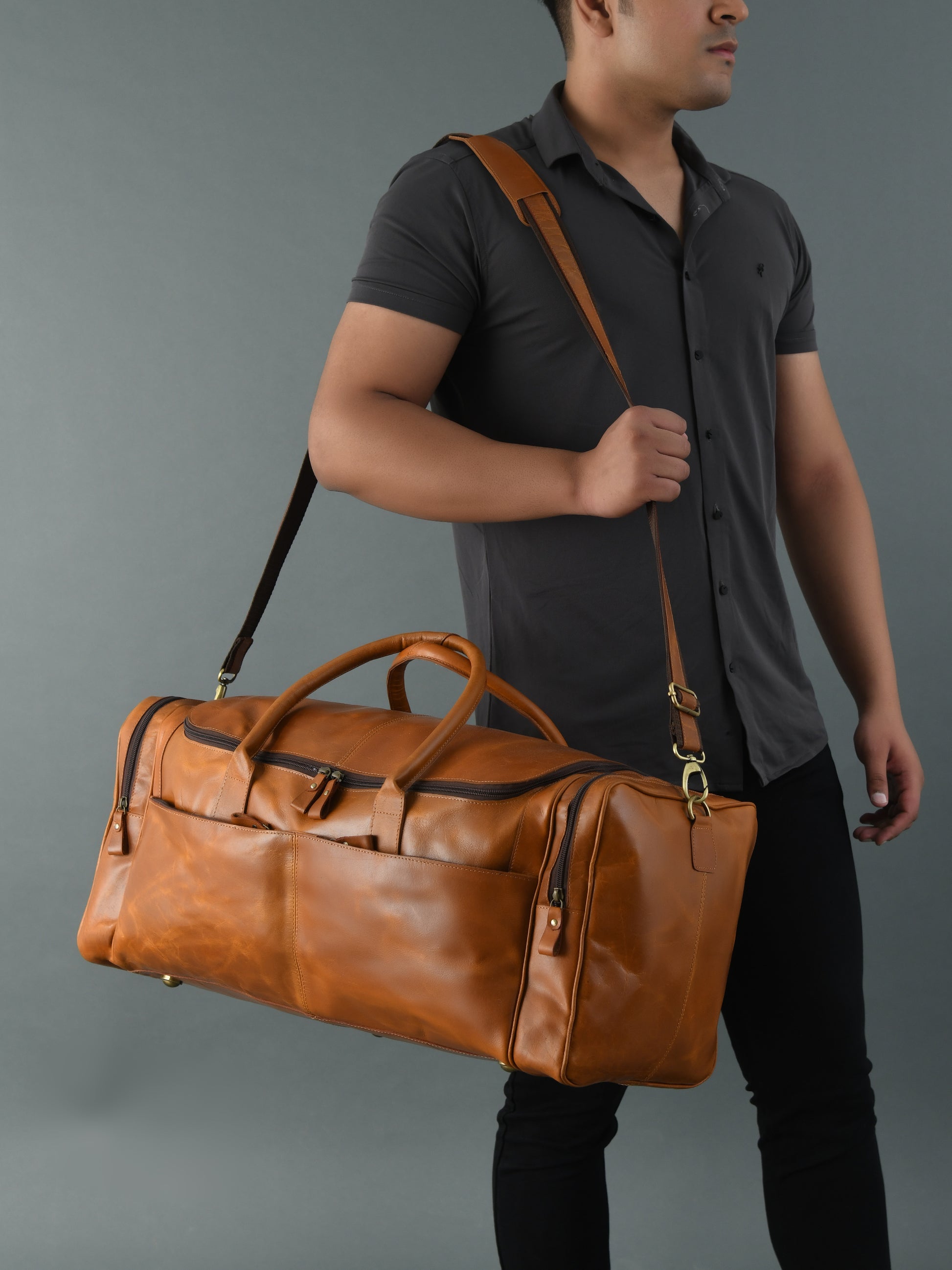001 Leather Duffel Bag