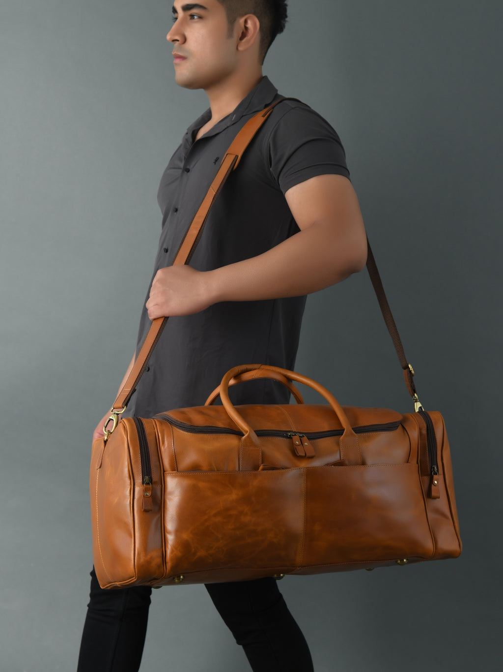 001 Leather Duffel Bag