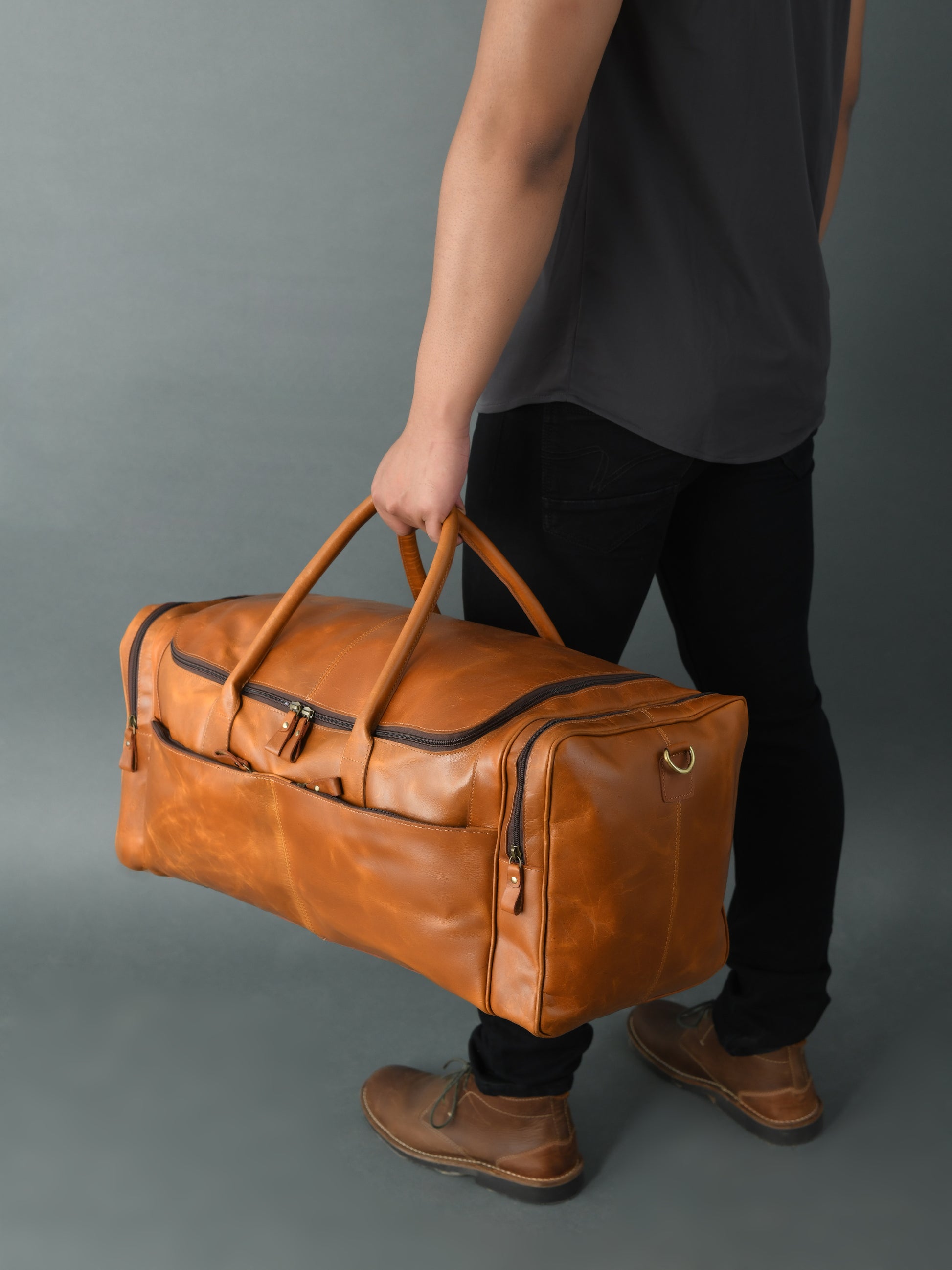 001 Leather Duffel Bag