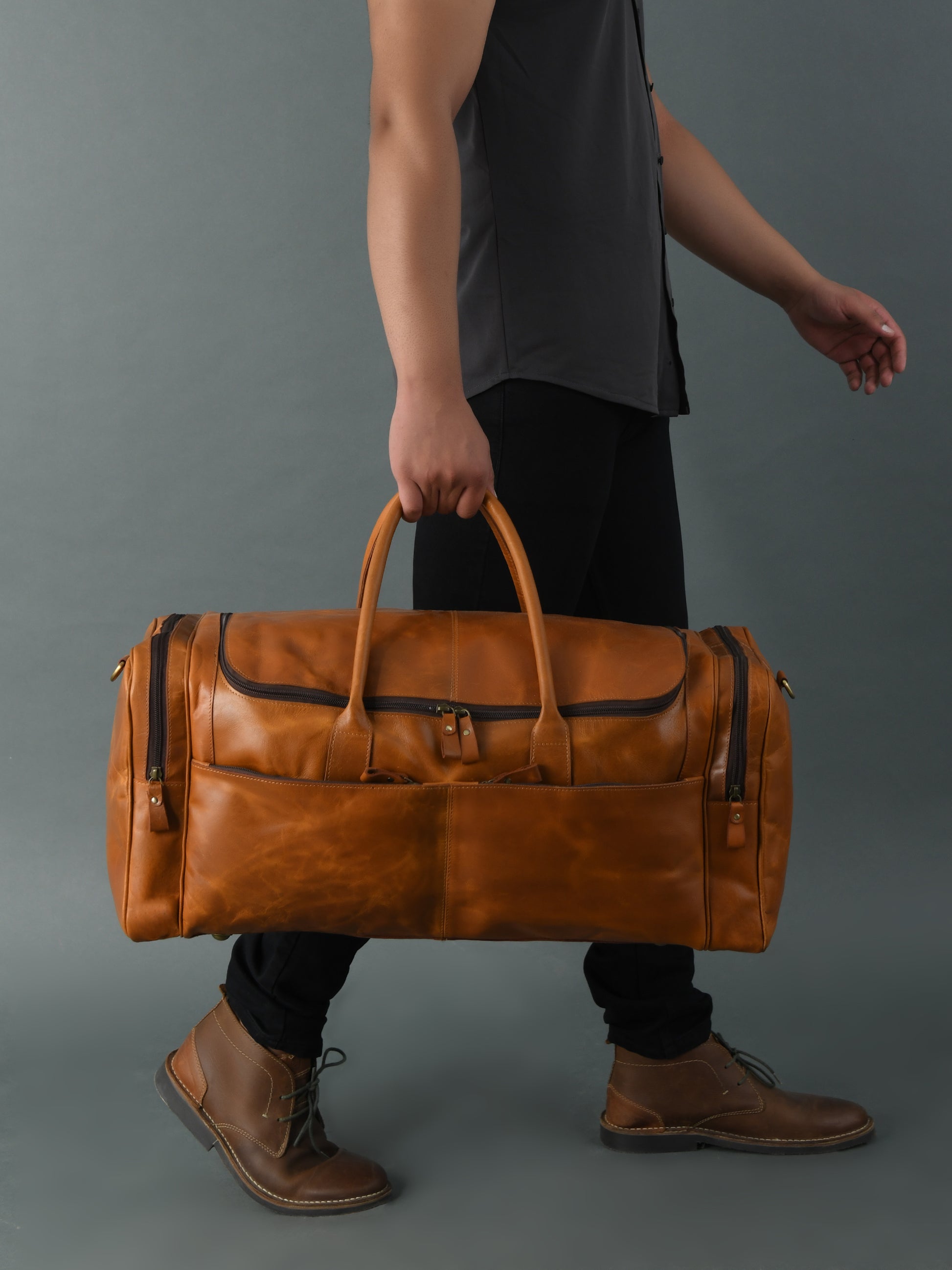 001 Leather Duffel Bag
