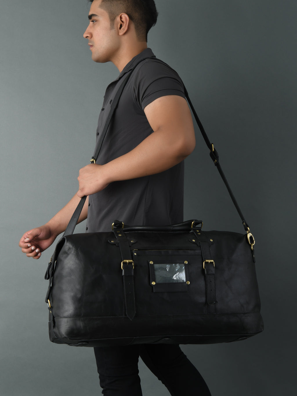 009 Leather Duffel Bag