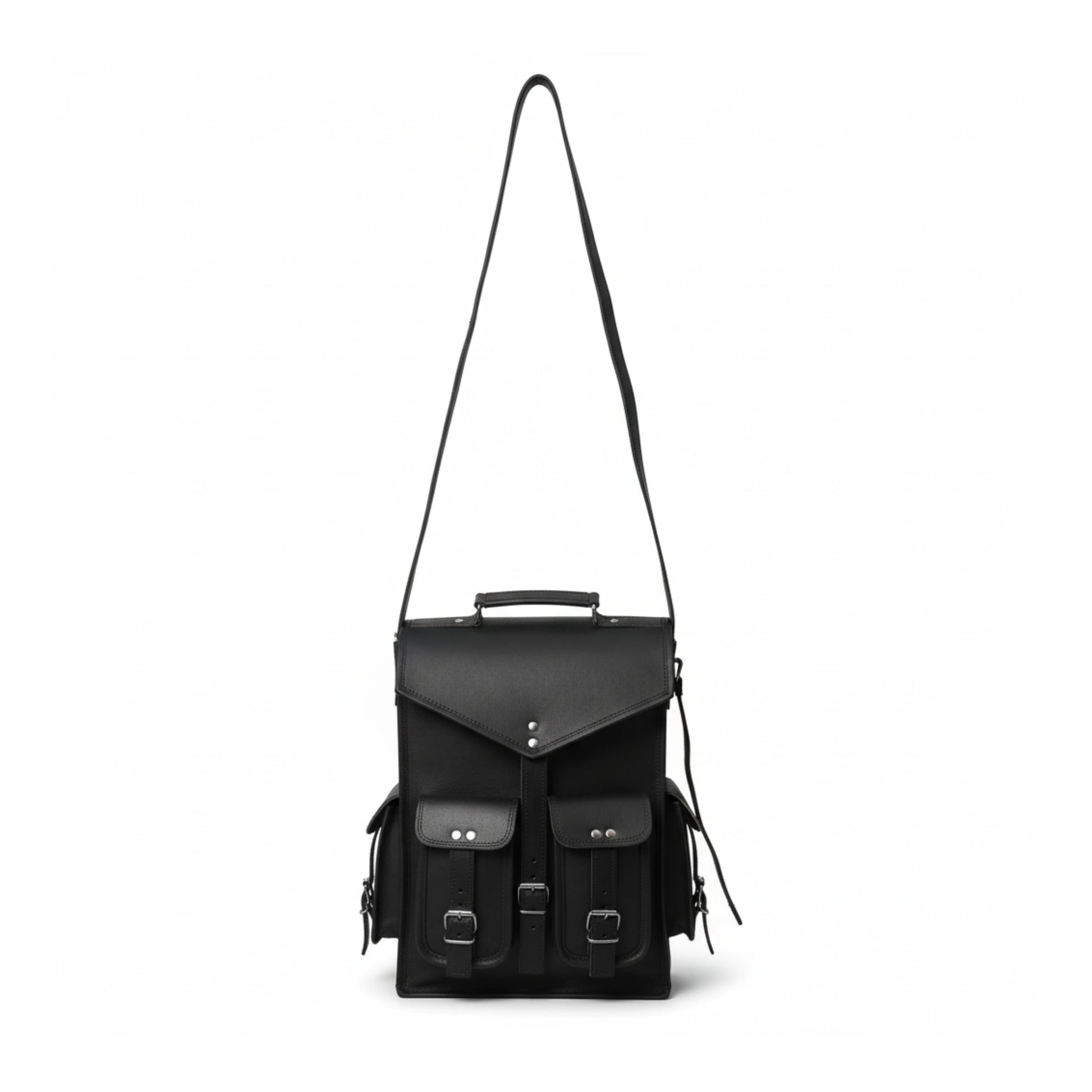 cooper backpack leather cooper signature black leather bag by IND Leather USA