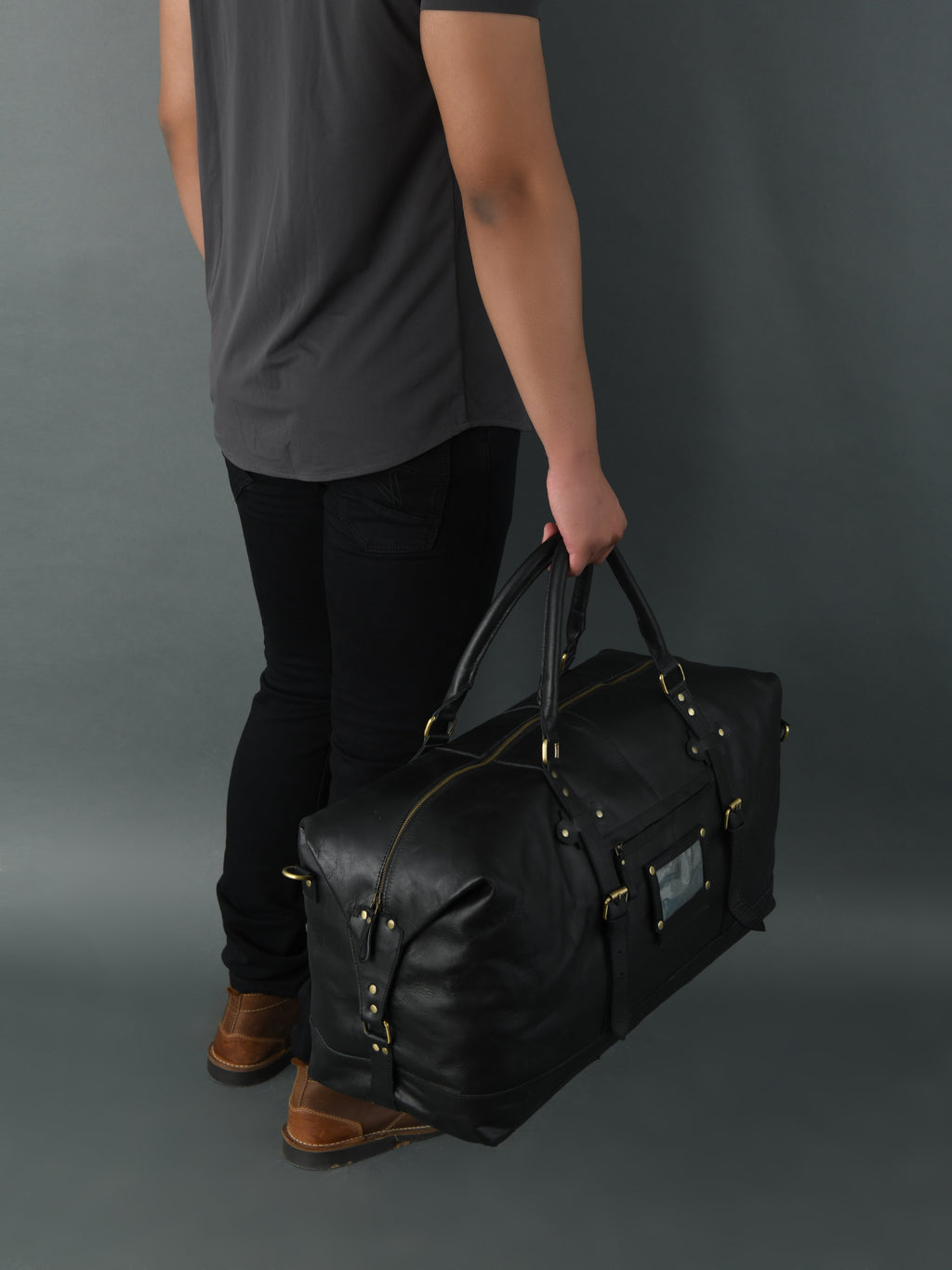 009 Leather Duffel Bag