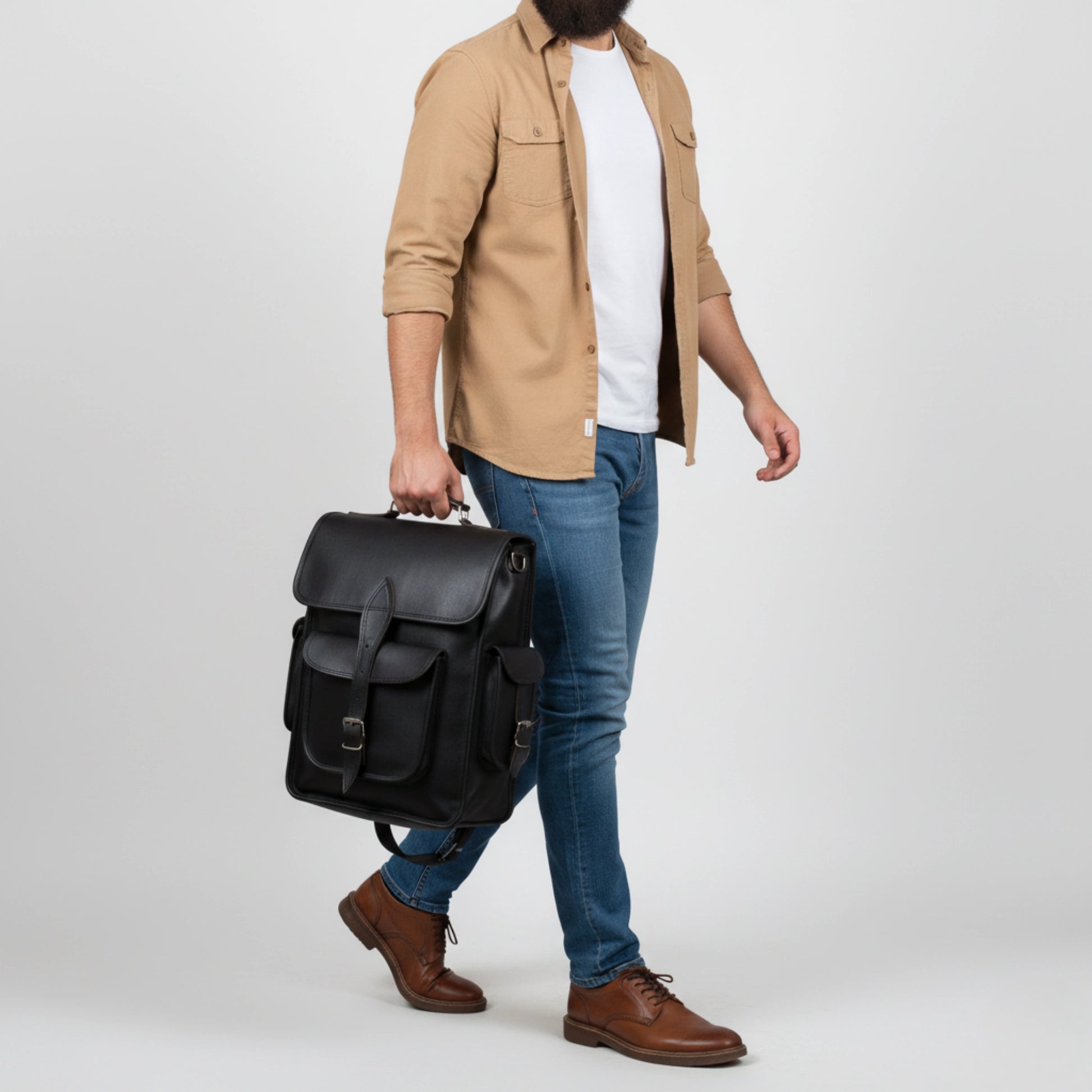 best black leather backpack mens best everyday black leather backpack by IND Leather USA