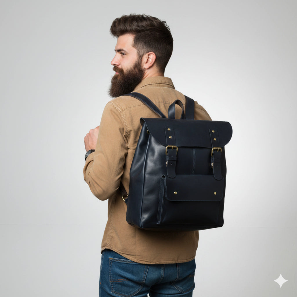 Marshall Structured Black Backpack
