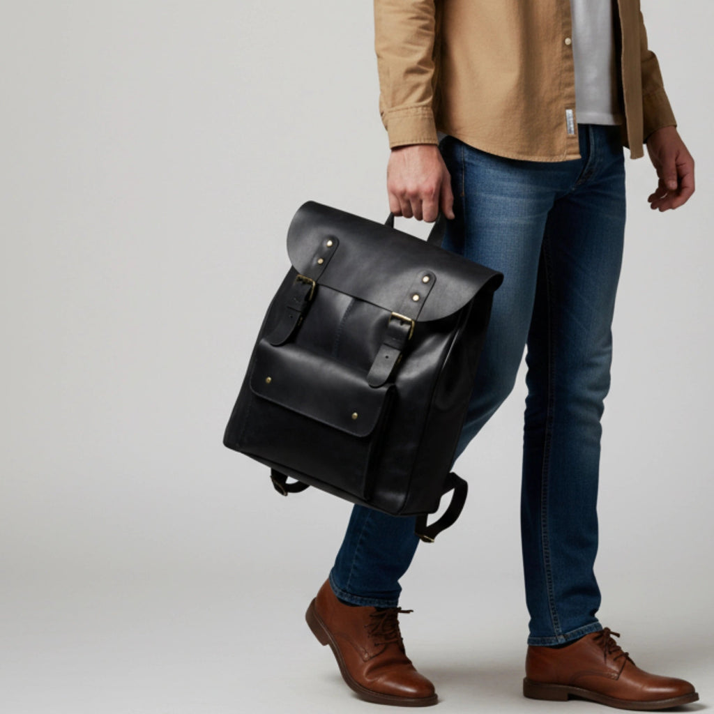 Marshall Structured Black Backpack