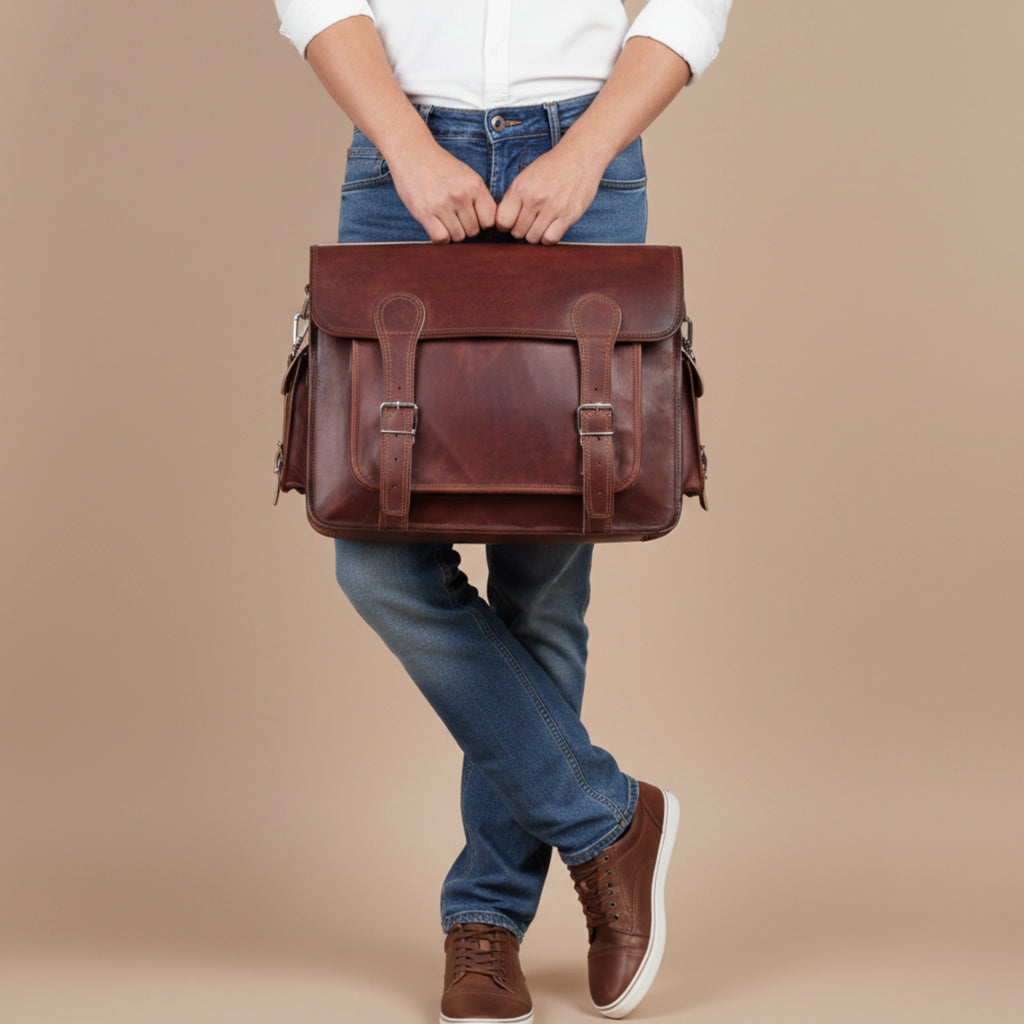 003 Leather Messenger