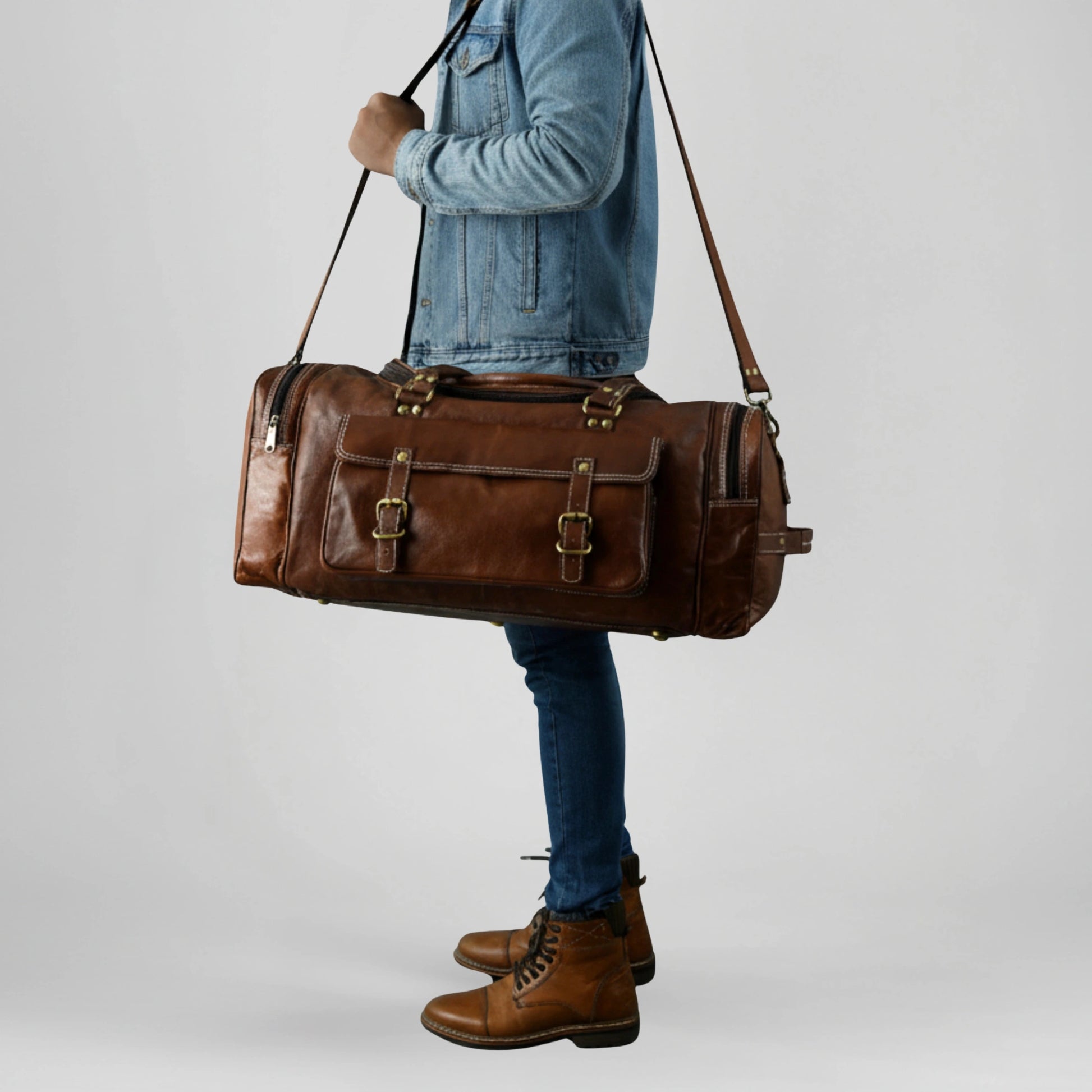best mens duffel bag for travel best pioneer leather duffle bag for travel with free shipping in USA – IND Leather