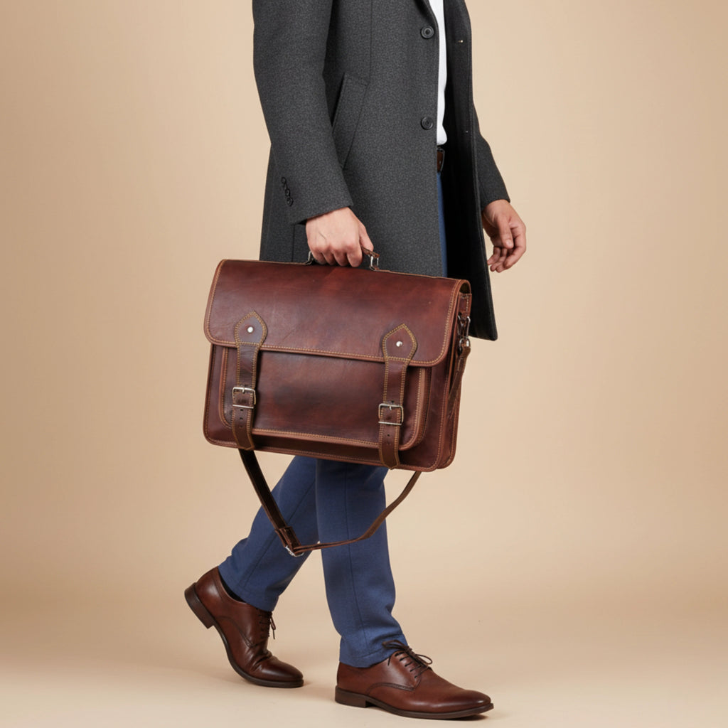 004 Leather Messenger