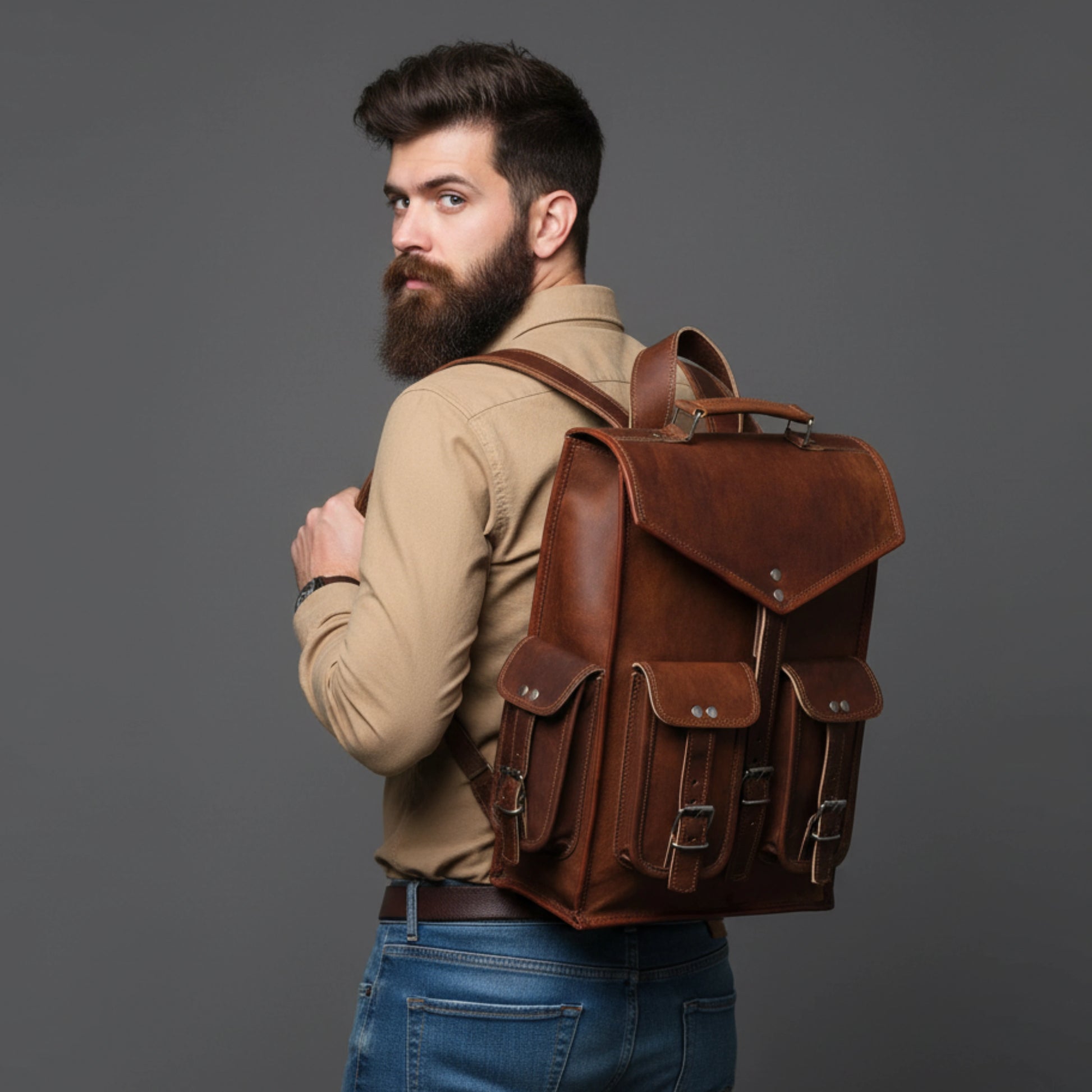 013 Leather Backpack