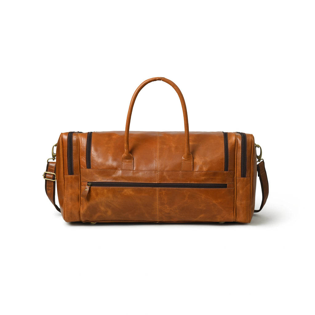 Voyageur Long Travel Leather Duffle, view 4 - IND Leather
