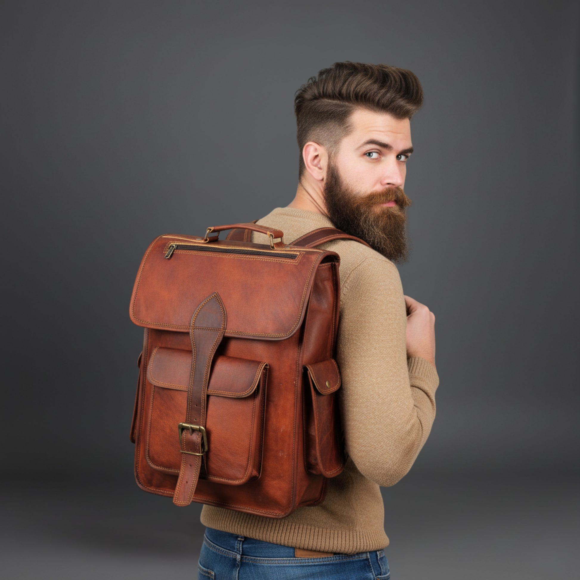 007 Leather Backpack