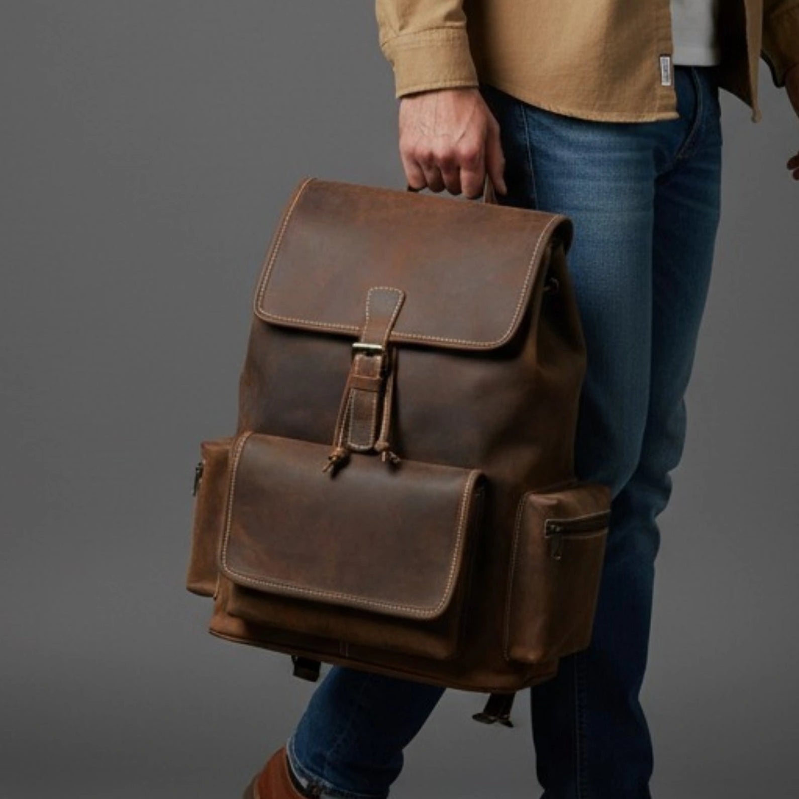 002 Leather Backpack