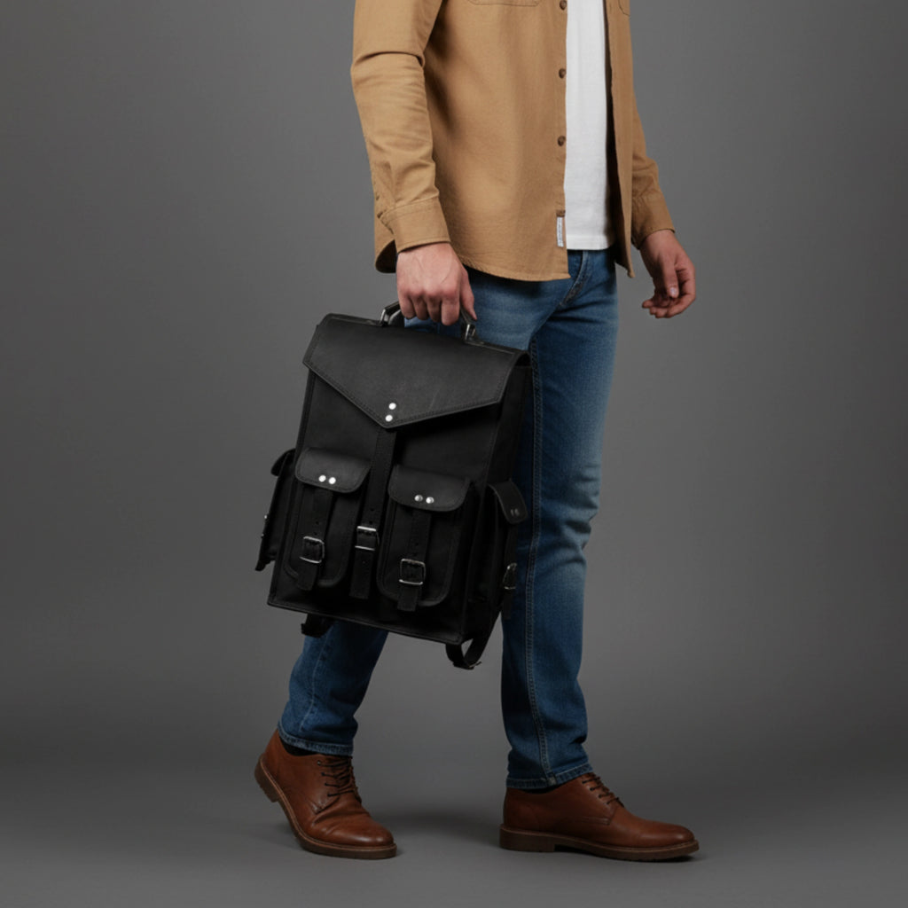 014 Leather backpack