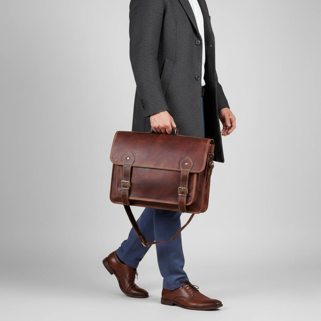 The Ambassador Leather Messenger