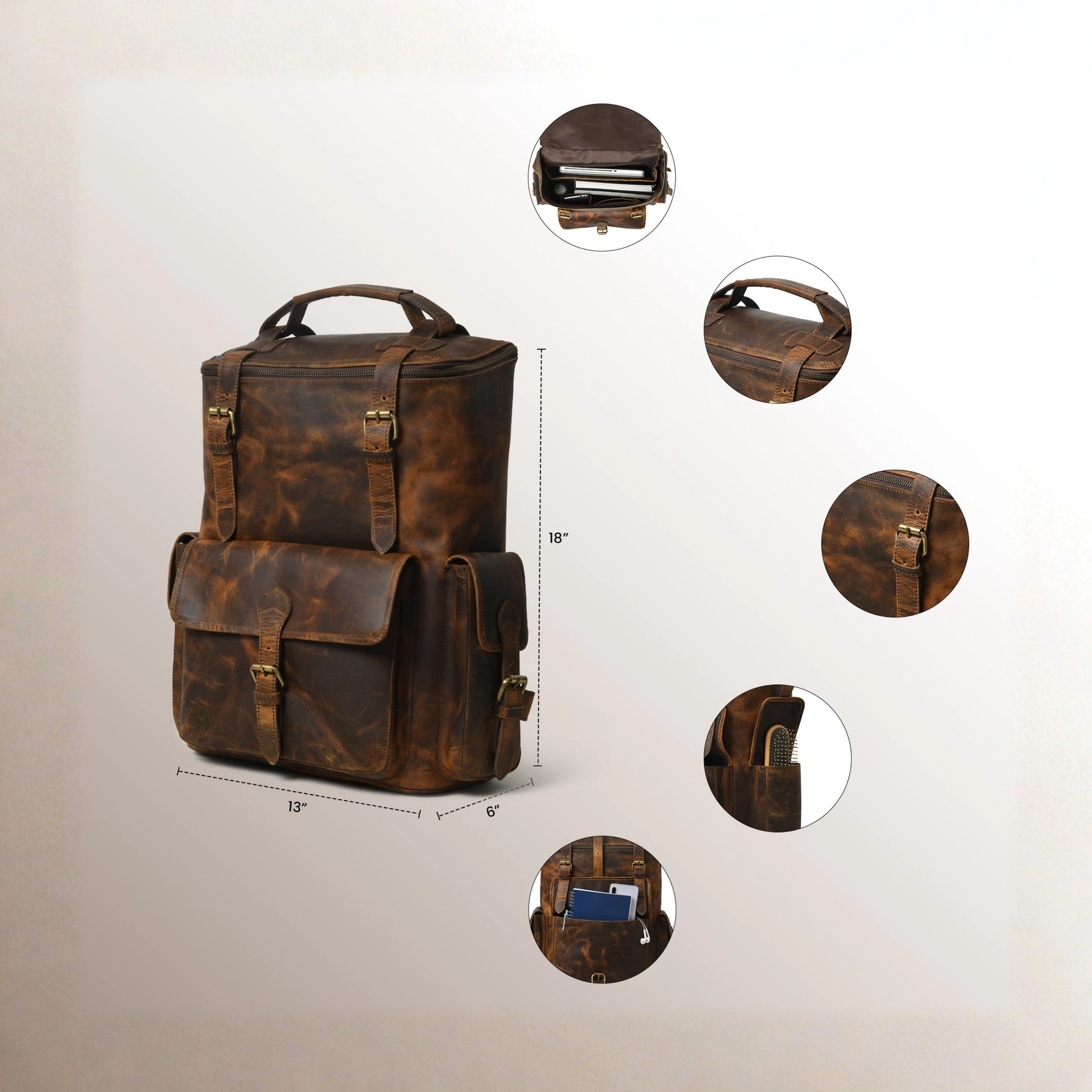 Franklin Urban Leather Backpack