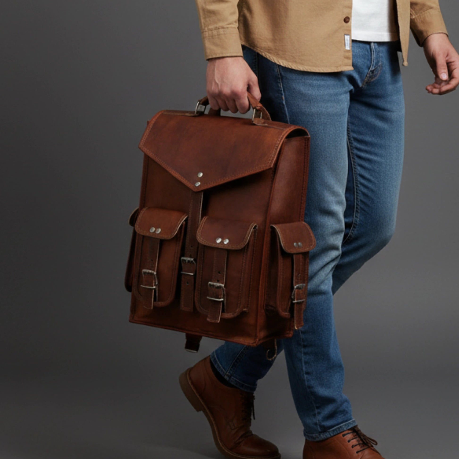 013 Leather Backpack