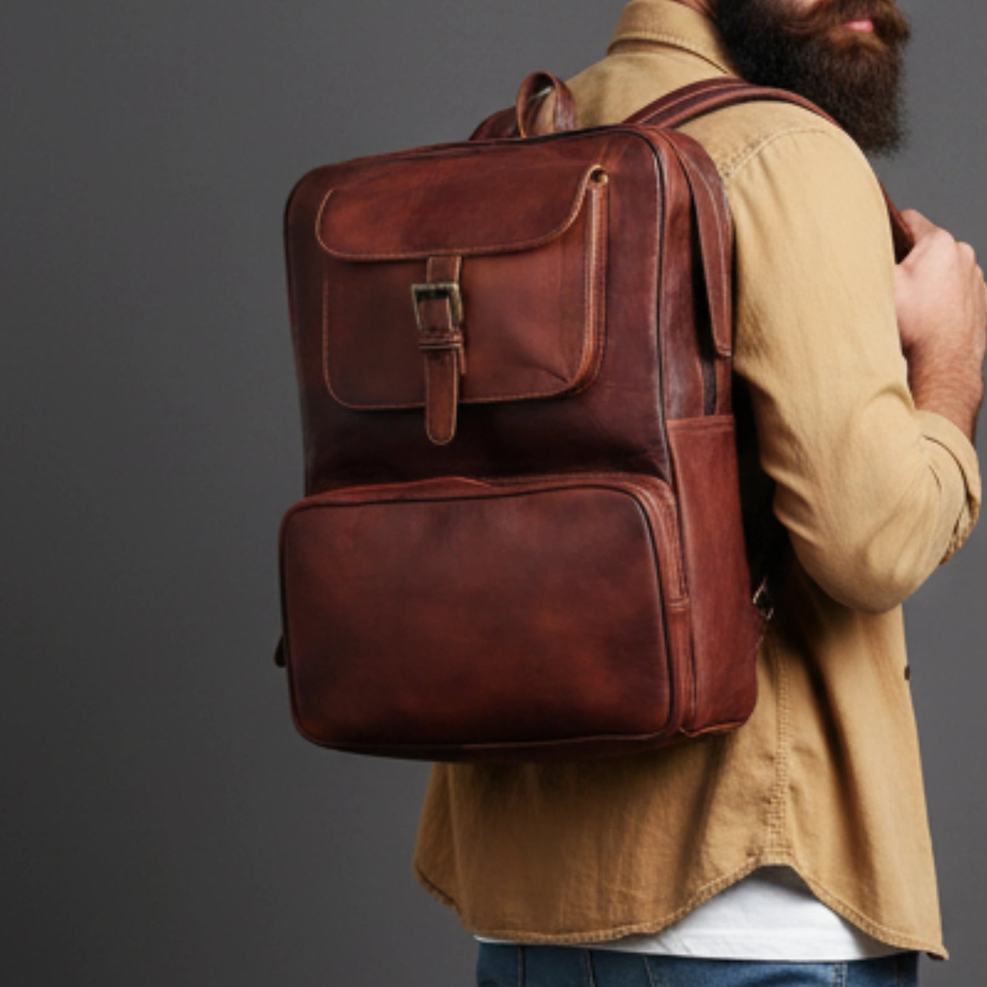 018 Leather Backpack