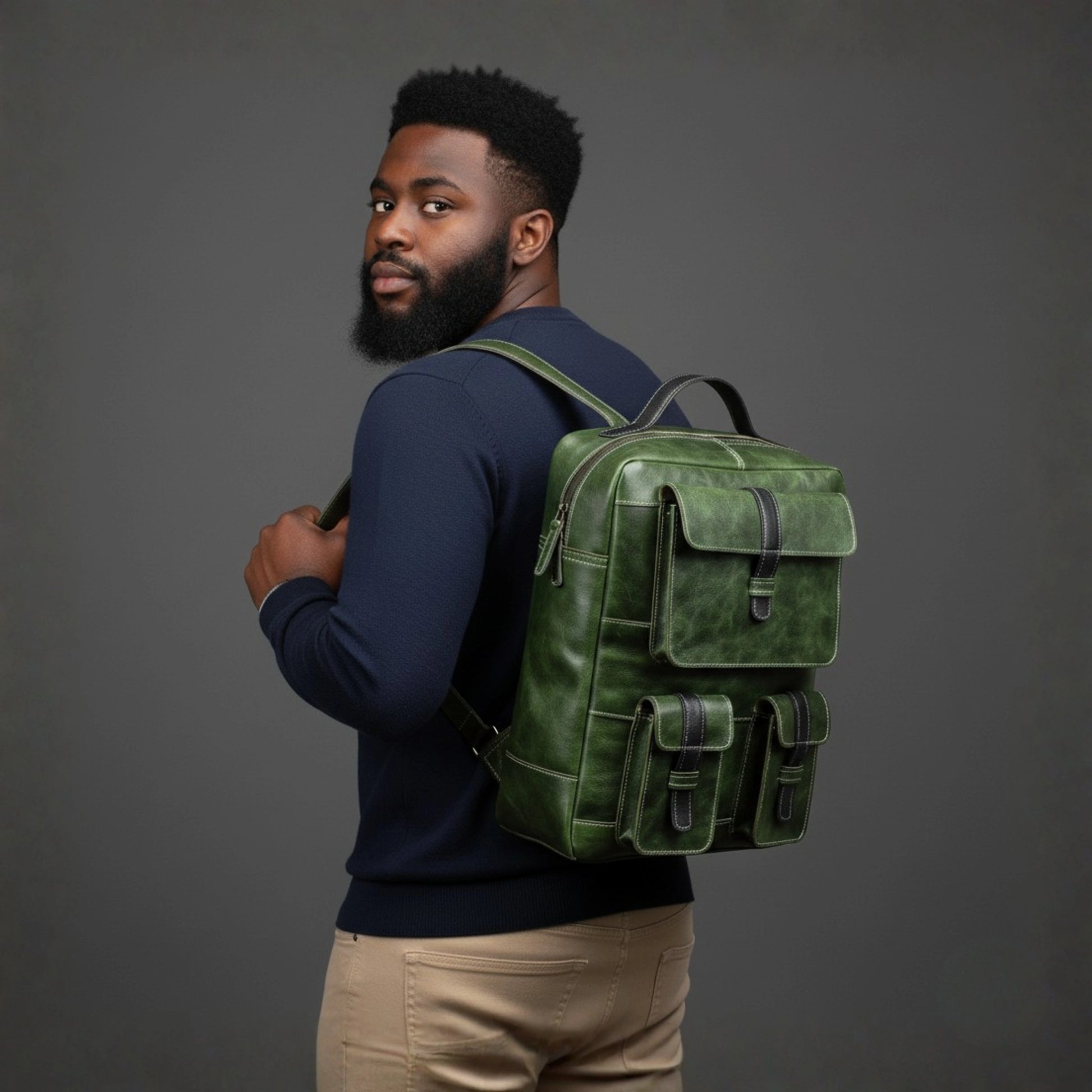 004 Leather Backpack