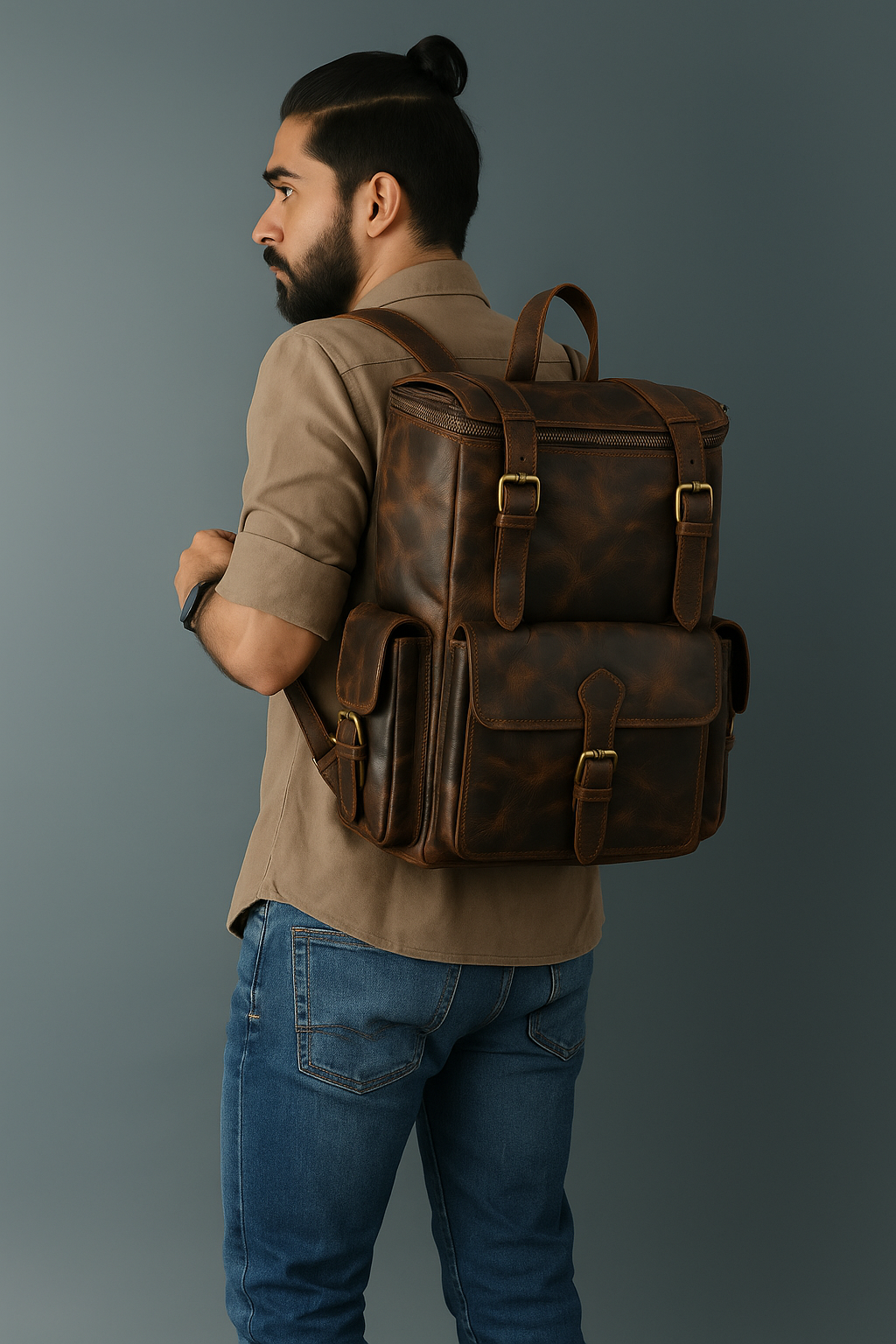 Franklin Urban Leather Backpack