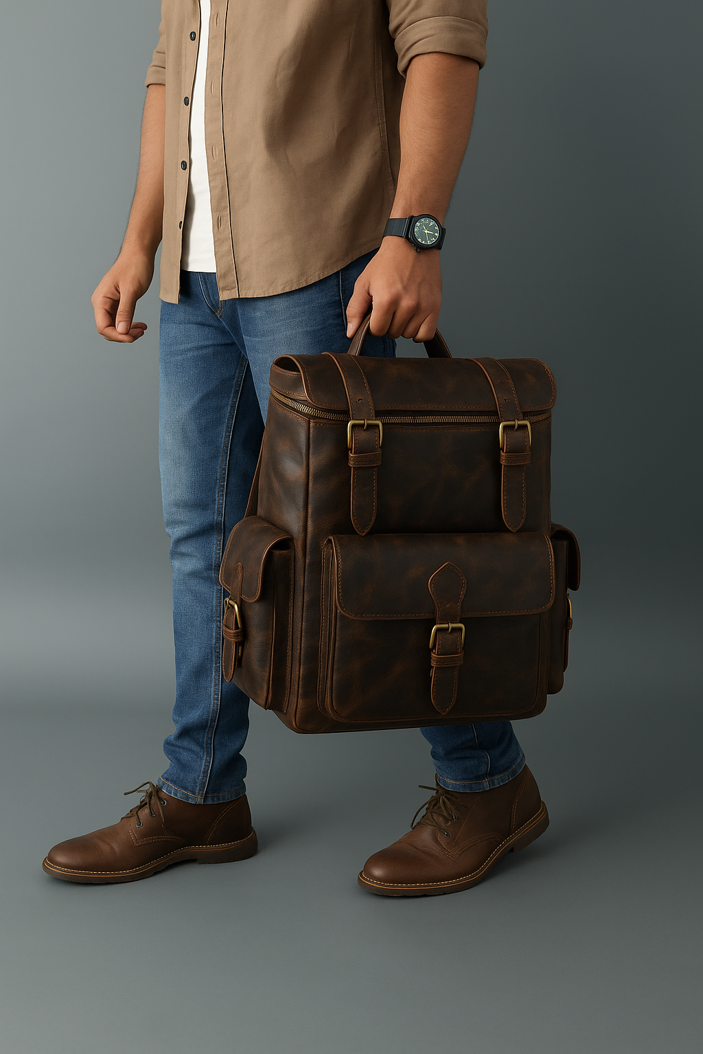 Franklin Urban Leather Backpack