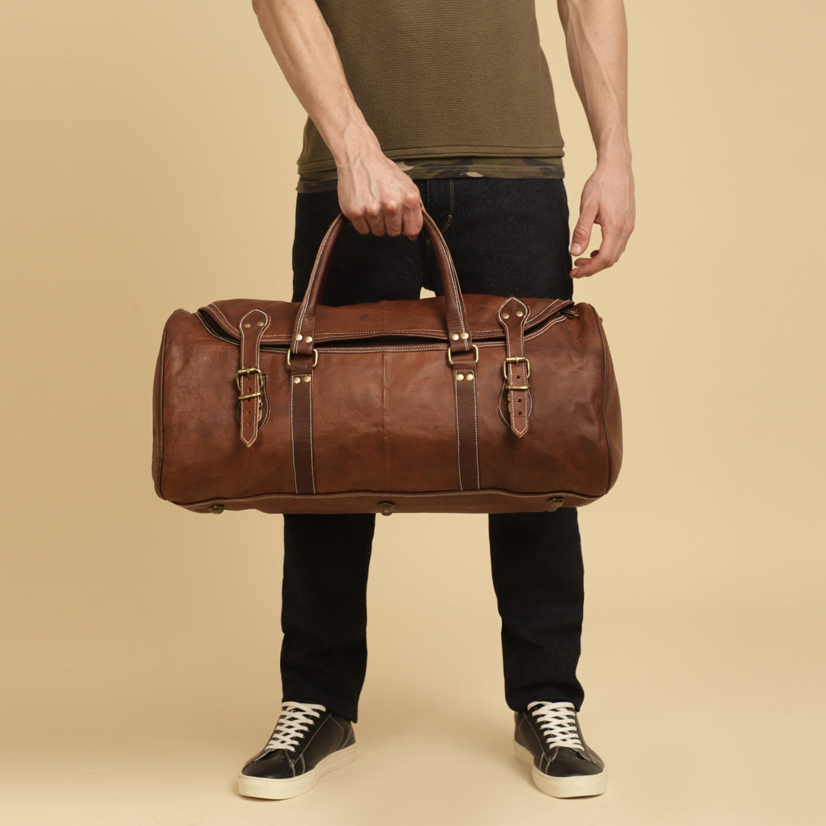 011 Leather Duffel Bag