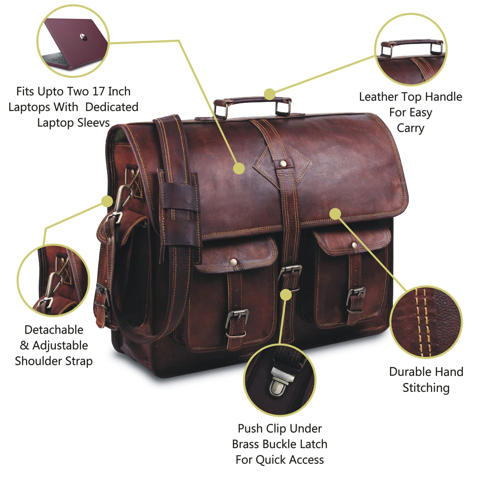 Lincoln Messenger Bag - IND Leather